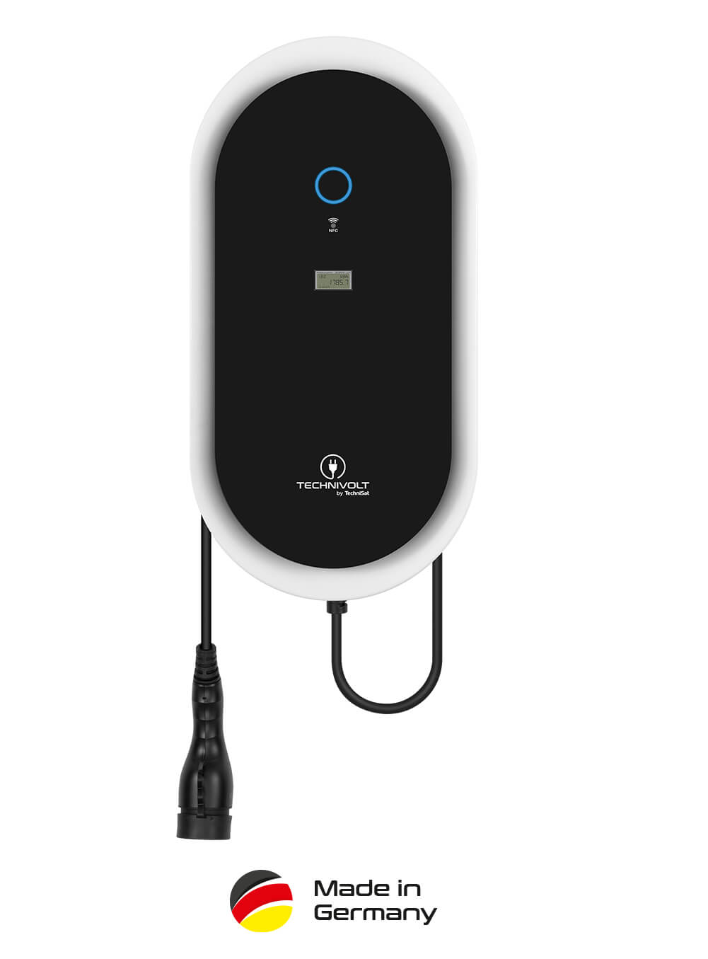 TECHNIVOLT 1100 SMART:11 kW charging station with permanently connected charging cable according to IEC 62196-2 type 2