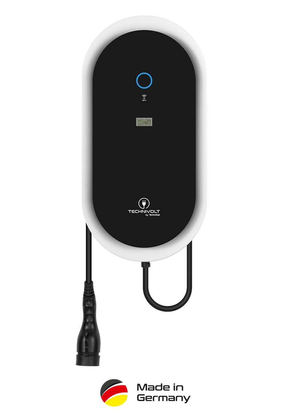 TECHNIVOLT 2200 SMART:22 kW charging station with permanently connected charging cable according to IEC 62196-2 type 2